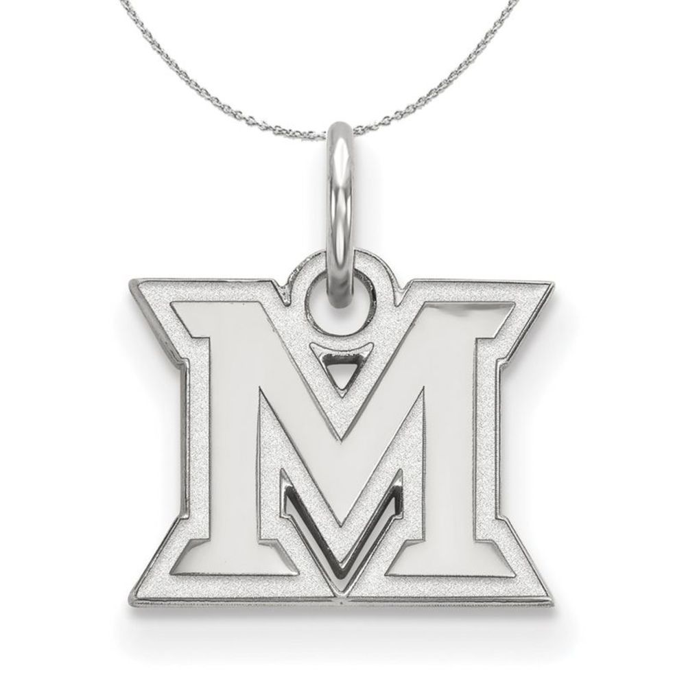 Sterling Silver Miami U XS (Tiny) Initial M Necklace - 20 Inch